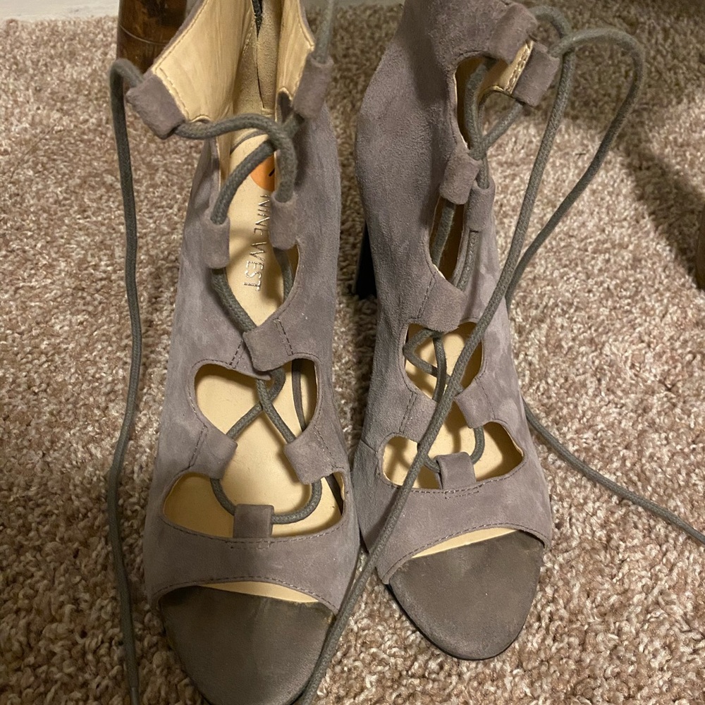 Grey 4 inch heels